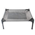 Top-down view of the raised bedding for dogs outside frame